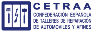 Logo CETRAA rectangular azul fondo blanco